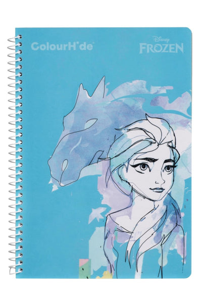 NOTEBOOK COLOURHIDE A5 FROZEN 2 ELSA SPIRAL PP MOISTURE RESIST COVER 120PG
