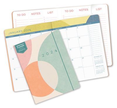 PLANNER 2024 ORANGE CIRCLE 250X190MM JUST RIGHT MTV FIND BALANCE