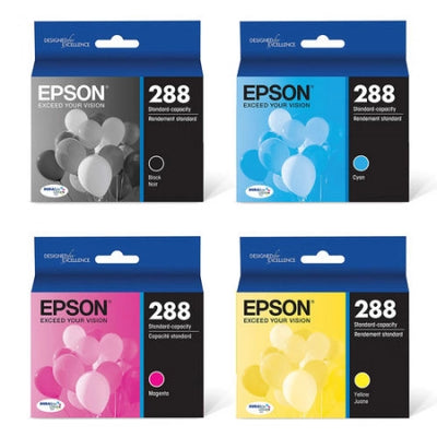 4 Pack Epson 288 Genuine Ink Cartridges C13T305692 [1BK,1C,1M,1Y]