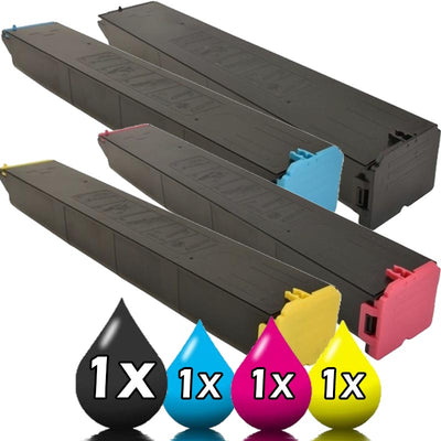 4 Pack Sharp MX-60/61GT Compatible Toner Cartridge Value Pack [1BK, 1C, 1M, 1Y]