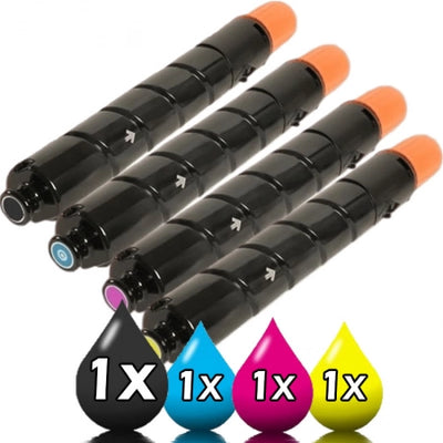 4 Pack Canon TG45 GPR30 NPG-45 Compatible Toner Cartridge [1BK, 1C, 1M, 1Y]