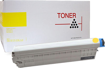 White Box OKI ES7470 ES7480 Yellow Toner Cartridge 45396217 - 11,000 Print