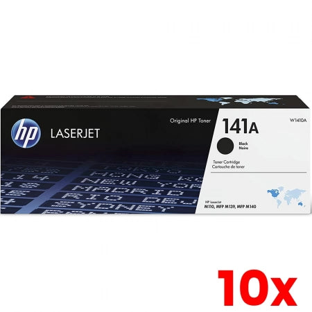 10 X Genuine HP 141A W1410A LaserJet Black Toner Cartridge 950 Prints