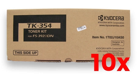 10 X Genuine Kyocera TK354B Black Toner kit 15,000 Prints