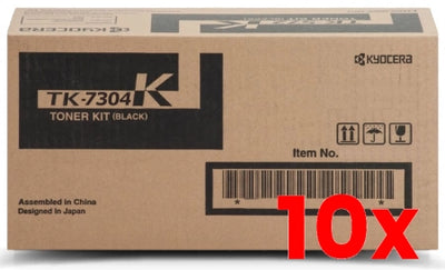 10 X Genuine Kyocera TK7304 Black Toner kit 15,000 Prints