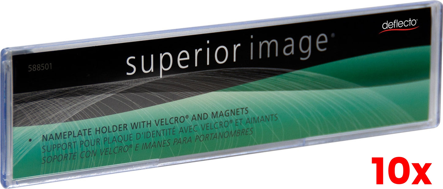 10 X Deflect-O Door Name Holder with Velcro & Magnet