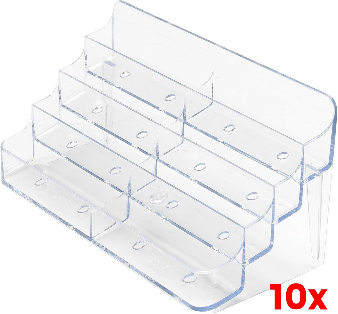 10 X Deflect-O Business Card Holder F/S 8 Pocket 70801