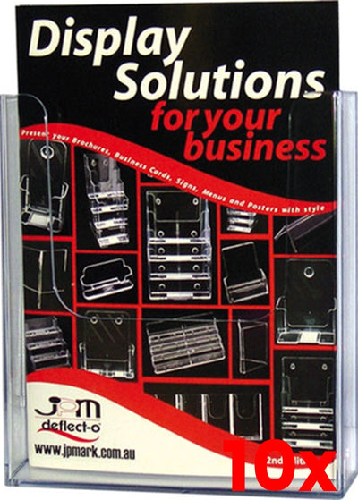 10 X Deflect-O A4 Wall Mount Brochure Holder 39610