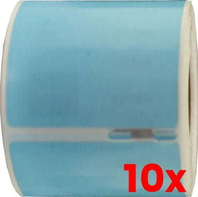 10 X Compatible Dymo SD99014 S0722430 54mm x 101mm Blue Shipping/Badge Thermal Ship Label Roll -  220 labels per roll