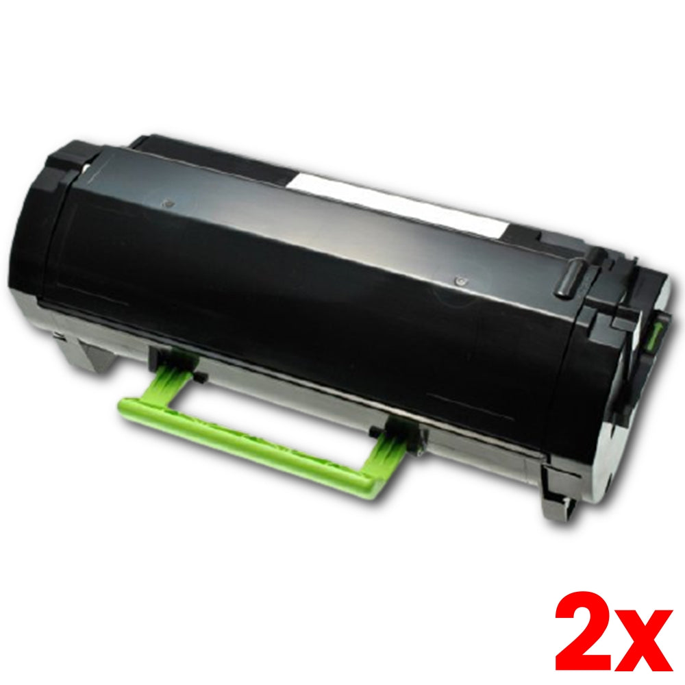 2 X Lexmark 56F6X0E Compatible Black Toner 20,000 Yield