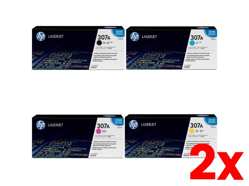 2 X Genuine 4 Pack HP 307A Toner Cartridge [1BK,1C,1M,1Y]