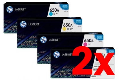 2 X Genuine 4 Pack HP 304A Toner Cartridges [1BK,1C,1M,1Y]