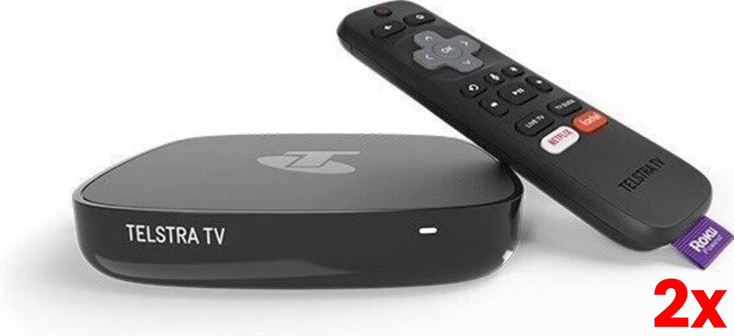 2 X Telstra 4701TL TV 3 Streaming Box New In Box