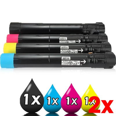 2 X 4 Pack Fuji Xerox Compatible Toners CT201370-CT201373 1BK,1C,1M,1Y