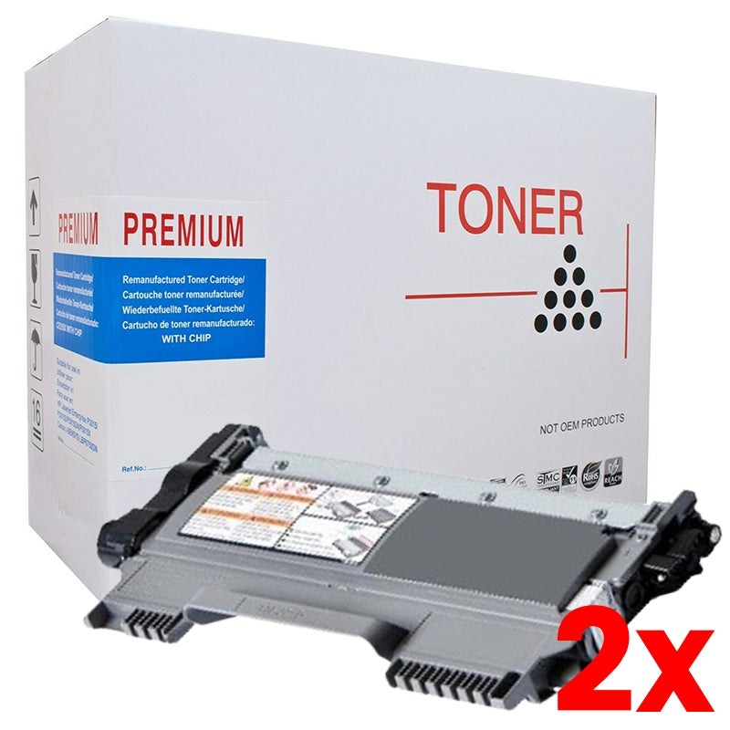 2 X Brother TN-2250 White Box Premium Toner Cartridge ~ 2,600 Page