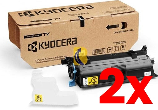 2 X Genuine Kyocera TK-3404 Black Toner Kit 12,500 Print
