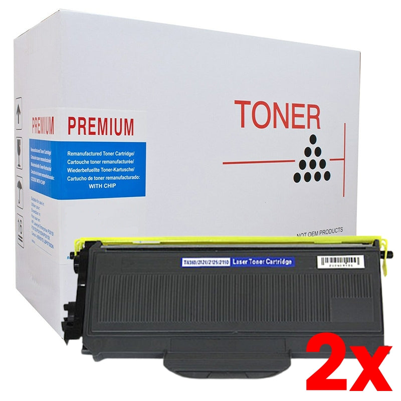 2 X Brother TN-2150 White Box Black Toner Cartridge 2,600 Page