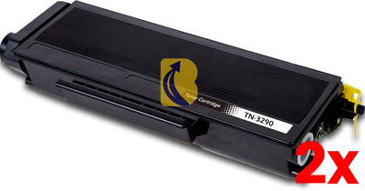 2 X Brother TN3290 Compatible Black Toner Cartridge 8000 Page