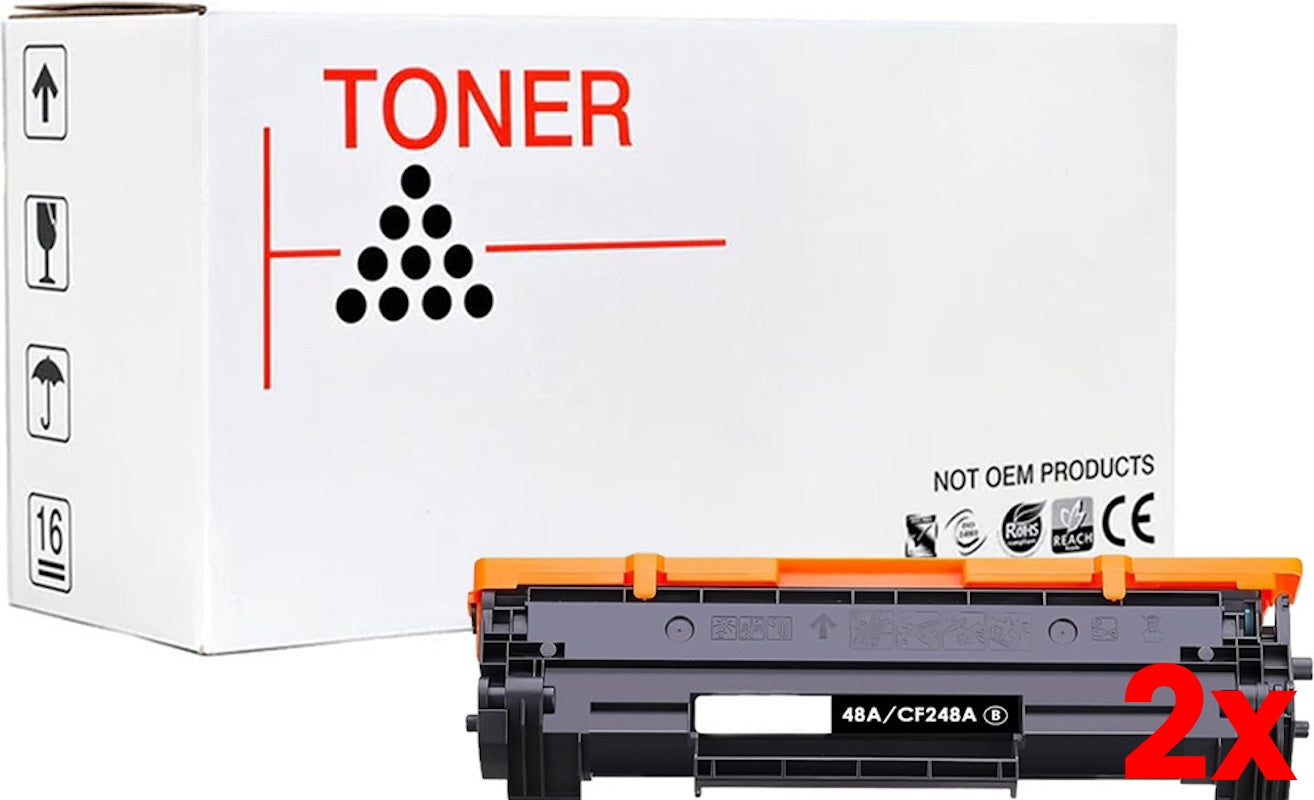 2 X HP 48A CF248A White Box Toner Cartridge 1,000 Print