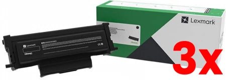 3 X Genuine Lexmark B226000 Black Toner Cartridge B2236 MB2236 1,200 pages