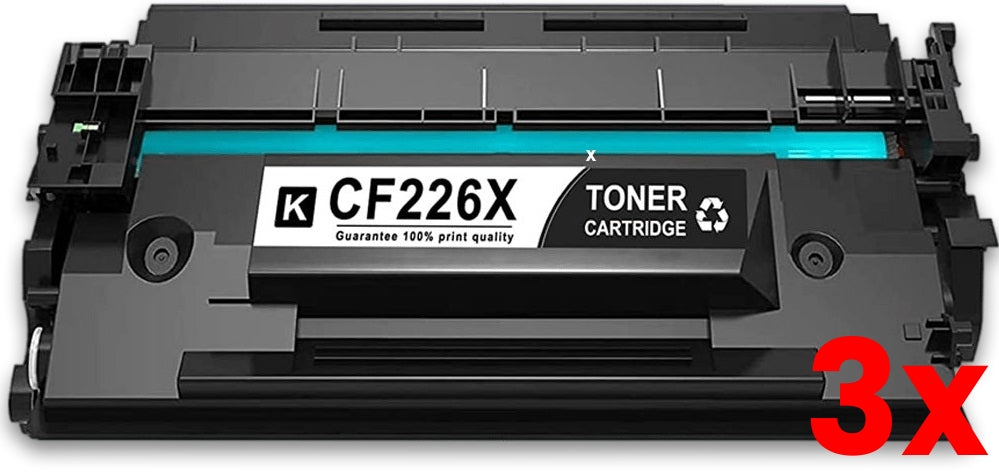 3 X HP 26X CF226X Compatible Toner Cartridge 9000 Page