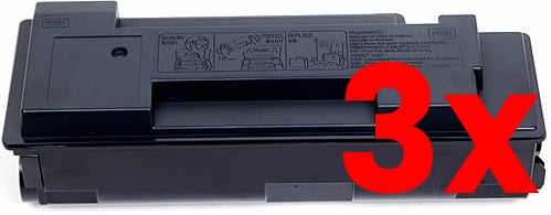 3 X Kyocera TK344 Black Toner Cartridge Compatible 12,000 Print