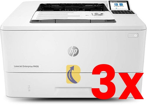 3 X HP LaserJet M406dn Network Printer with Duplex Airprint