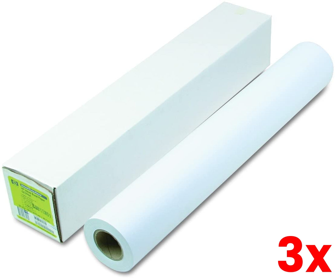 3 X HP A1 24inch Bright White Inkjet Paper 90gsm [C6035A] 45.7