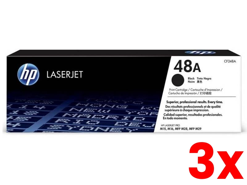 3 X Genuine HP 48A CF248A Toner Cartridge - 1,000 Print