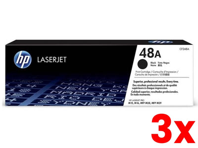3 X Genuine HP 48A CF248A Toner Cartridge - 1,000 Print