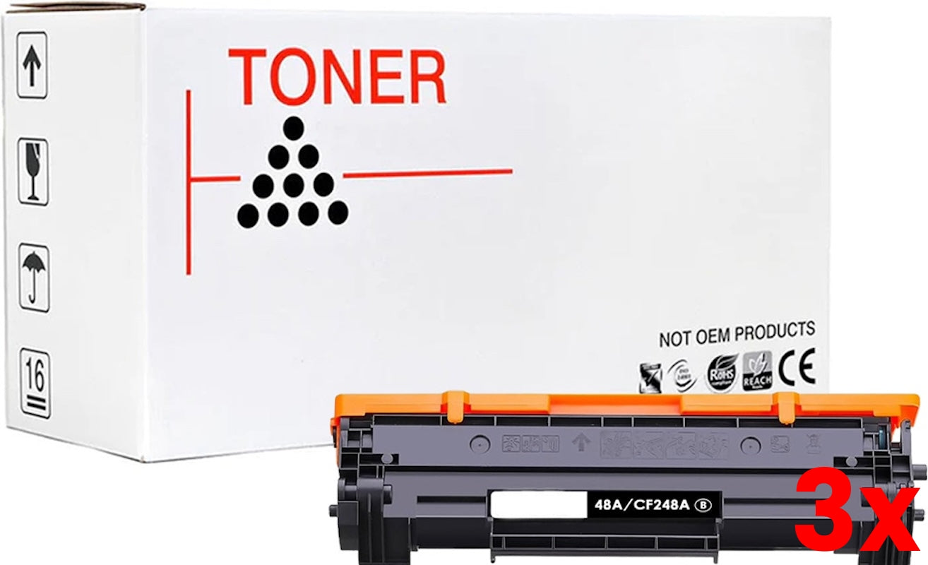 3 X HP 48A CF248A White Box Toner Cartridge 1,000 Print