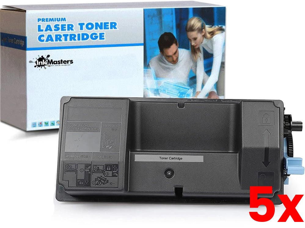5 X Kyocera TK3194 Black Toner kit compatible 25,000 Print