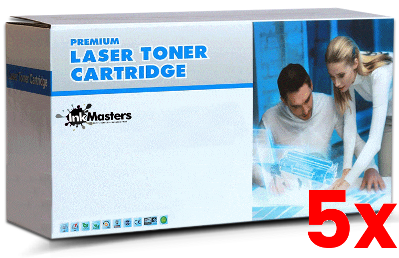 5 X Kyocera TK1129 Black Compatible Toner Kit 2,100 Print