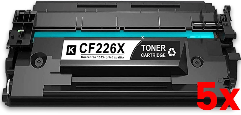 5 X HP 26X CF226X Compatible Toner Cartridge 9000 Page