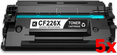 5 X HP 26X CF226X Compatible Toner Cartridge 9000 Pages