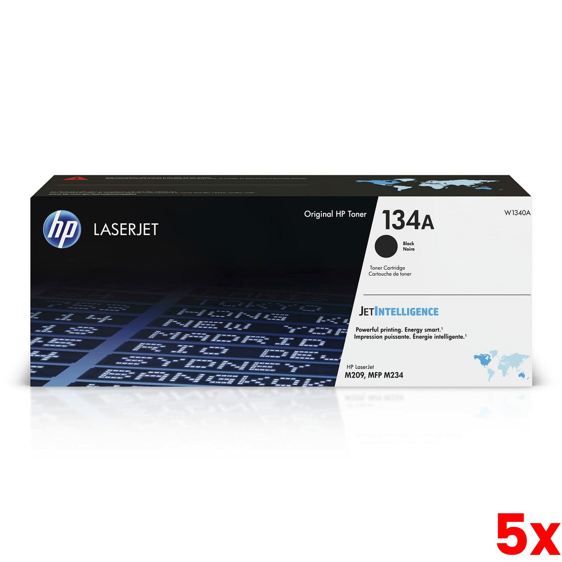 5 X Genuine HP 134A W1340A Toner Cartridge 1100 Page