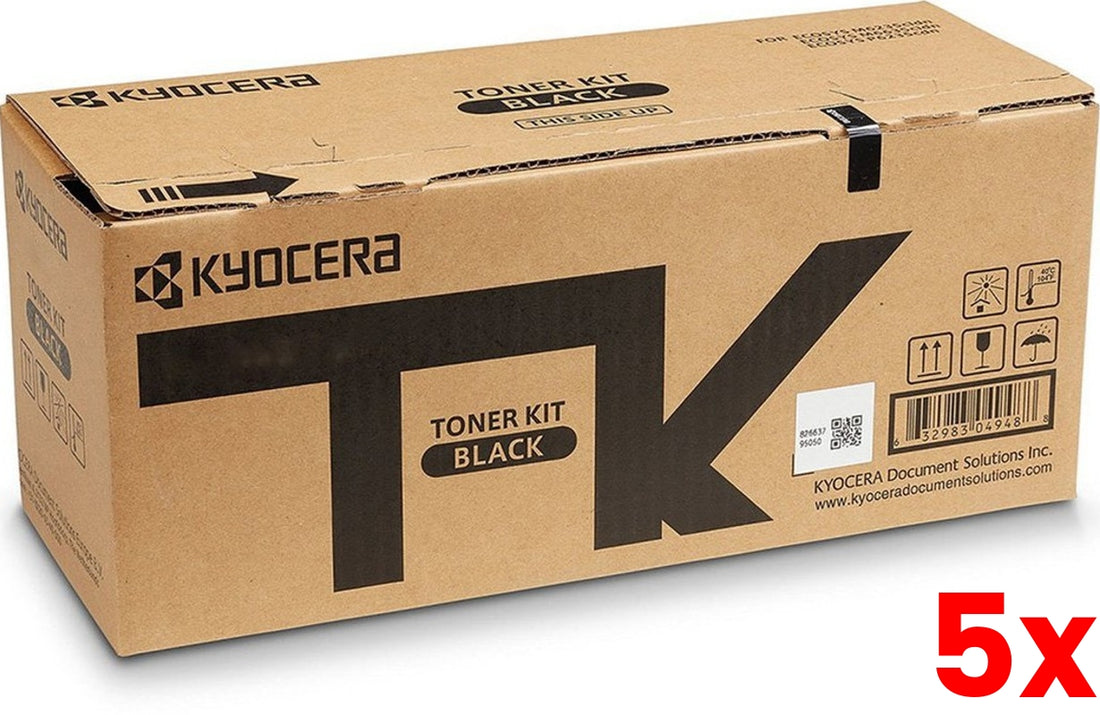 5 X Genuine Kyocera TK-1264 Black Toner Kit 10,000 Print