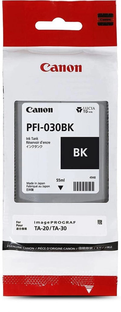 Genuine Canon PFI030 Black Ink Tank 55ml