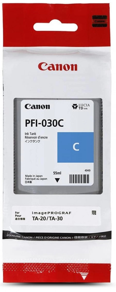 Genuine Canon PFI030 Cyan Ink Tank 55ml
