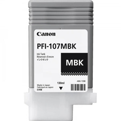 Genuine Canon PFI107MBK Matte Black Ink Cartridge 130ml 1.5K Print Yield