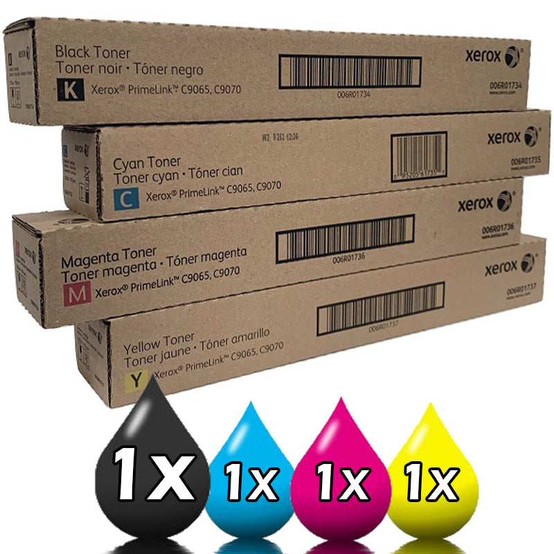 Genuine 4 Pack Fuji Xerox 006R01734-006R01737 Toner Cartridge Value Pack PrimeLink C9065, C9070 [1BK,1C,1M,1Y]
