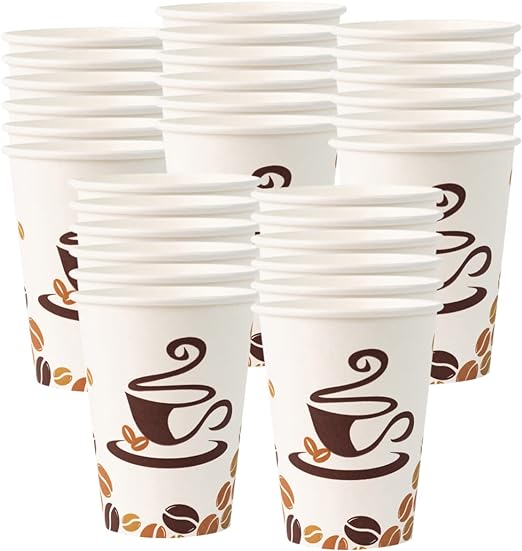Carton/720pcs 8oz Paper Coffee Cups (30pcs/Pack)