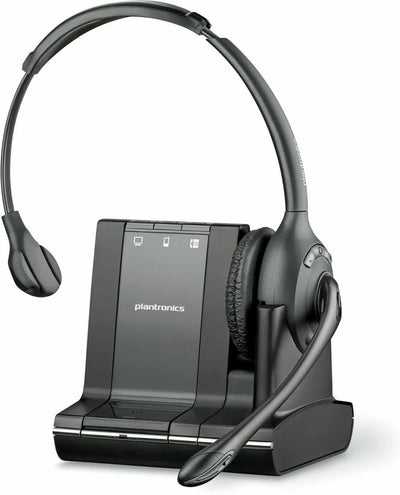 Plantronics Savi W710 MONO Wireless Headsets, Base, AC Adapter, Phone Interface Cable Refurbished