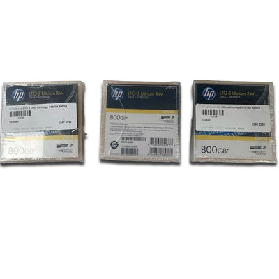 3x HP LTO3 Ultrium RW 800GB Data Cartridge *New Unused*