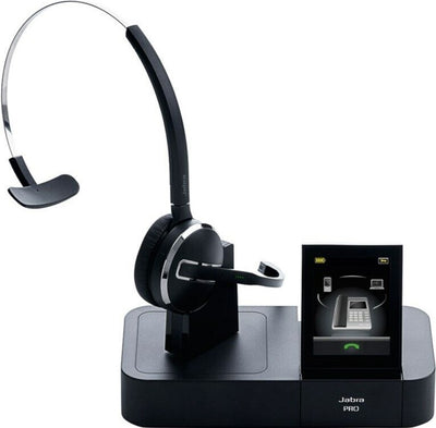 Jabra PRO 9465 MONO Wireless Headset, Charger Base, AC Adapter, Phone Interface Cable Refurbished