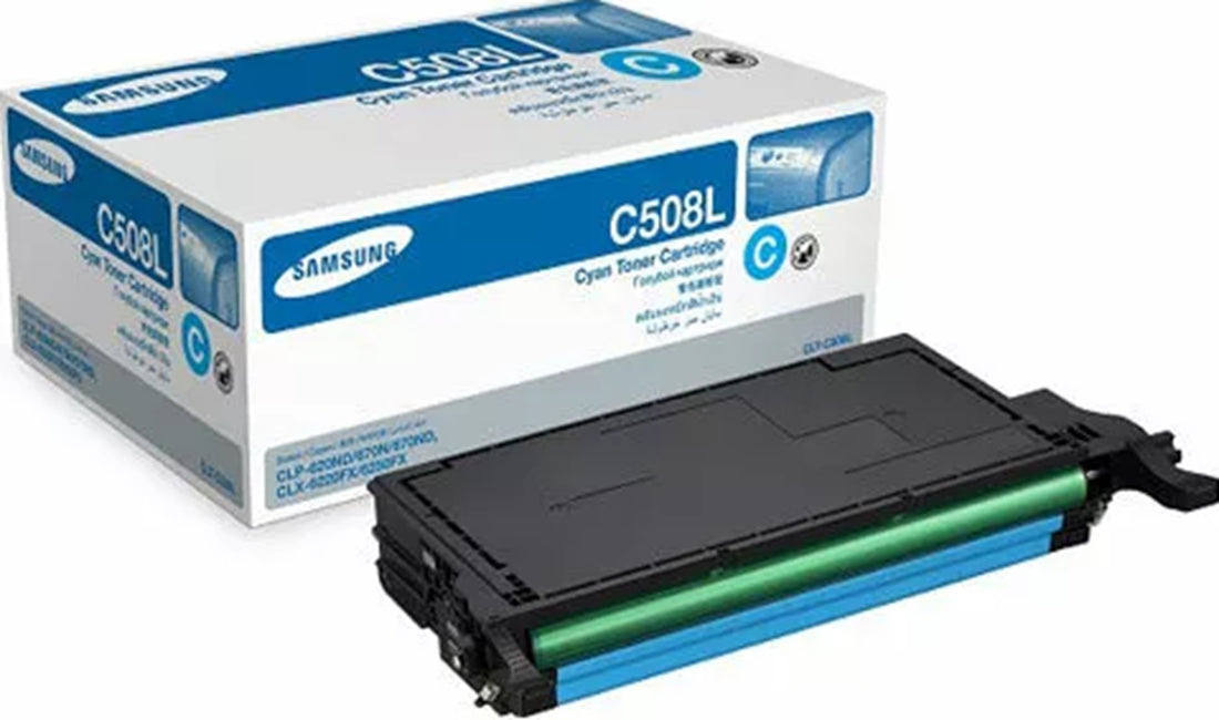 Samsung CLP620ND CLP670ND CLX6220FX CLX6250FX CLTC508 Cyan Genuine Toner Cartridge 4,000 Print