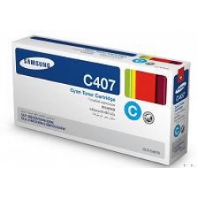 Genuine Samsung CLTC407S Cyan Toner Cartridge CLP320N/CLP325/CLX3180/CLX3185 1,000 Prints
