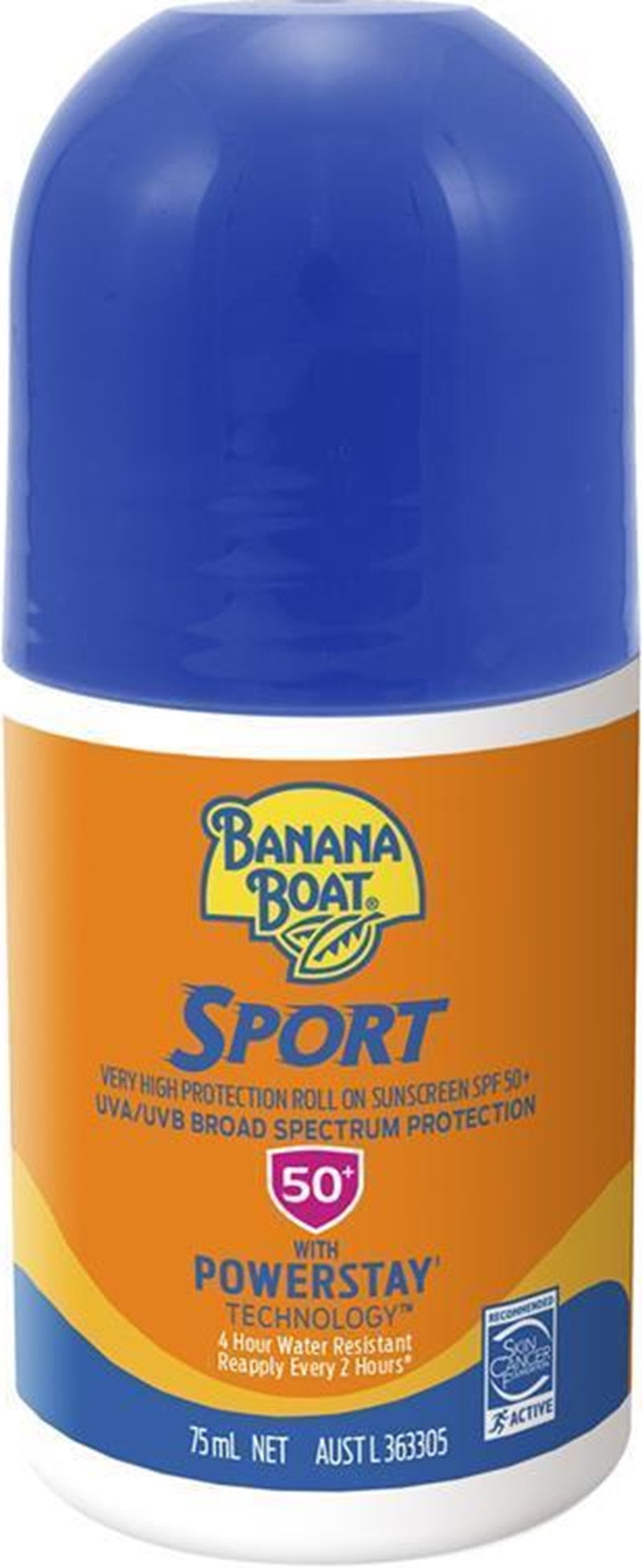 Banana Boat Sport Roll On Sunscreen SPF 50+ 70m