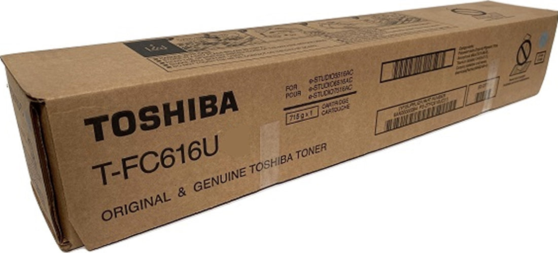 Genuine Toshiba T-FC616P-C Cyan Toner Cartridge