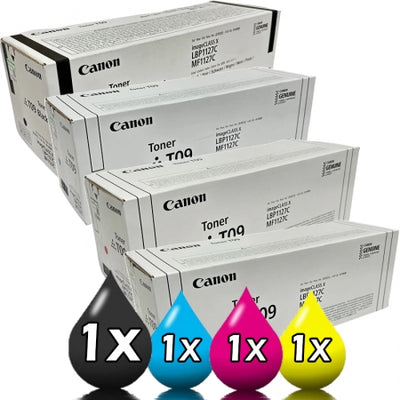 Genuine 4 Pack Canon T09 Toner Cartridge Value Pack [1BK, 1C, 1M, 1Y]